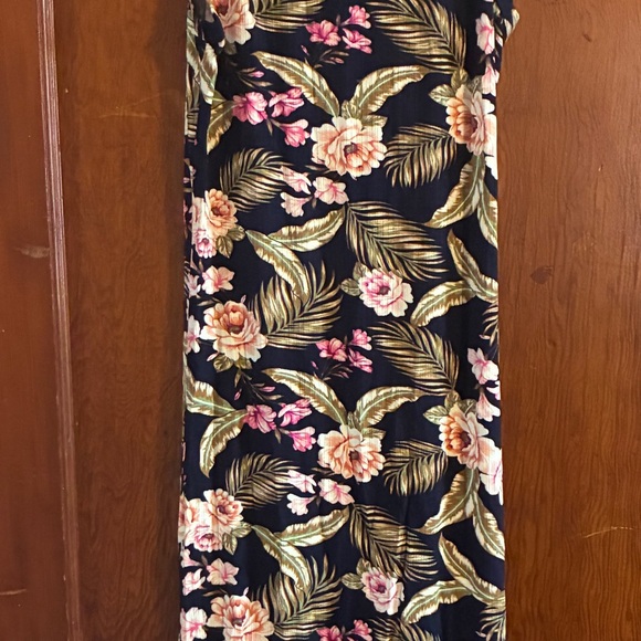 O'Neill Floral Midi Dress Navy Pink | Size M - Picture 4 of 7
